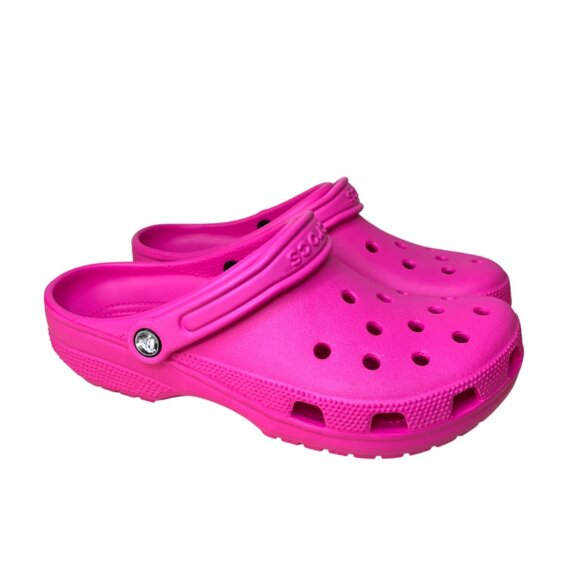 CROCS Classic Clog Water Shoe Hot Pink Women's Size 11 Men's Size 9 - Picture 1 of 10